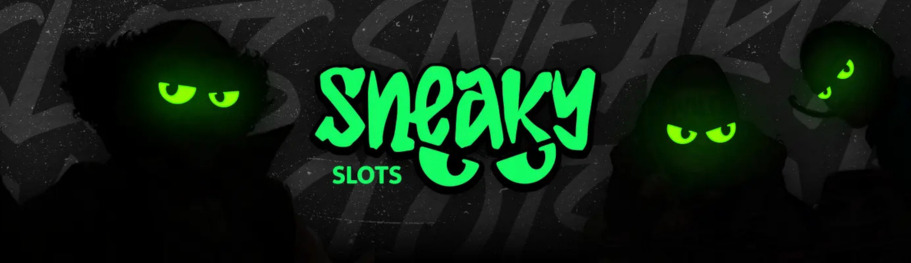 Sneaky Slots Banner showing logo