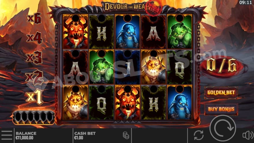 Base game where you can see the multiplier and its meter to the left.