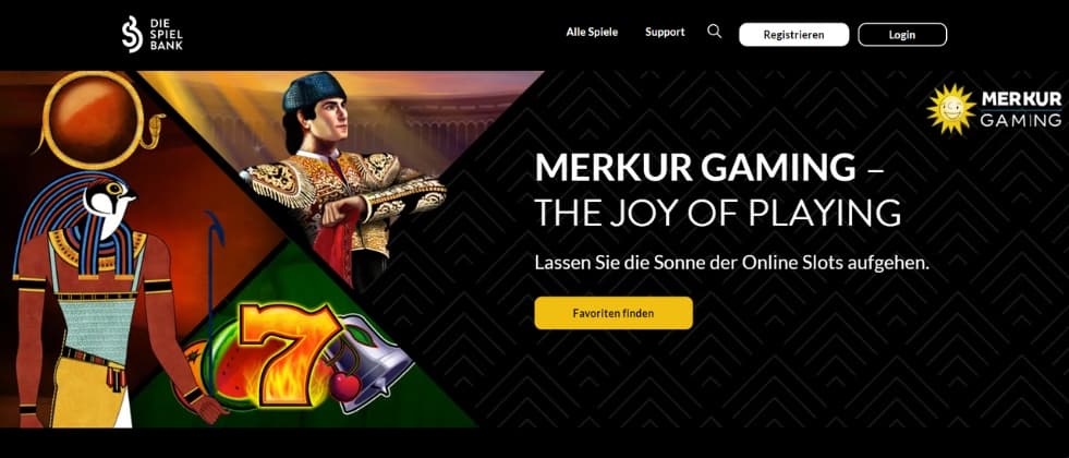 An image of Die Spielbank's casino site