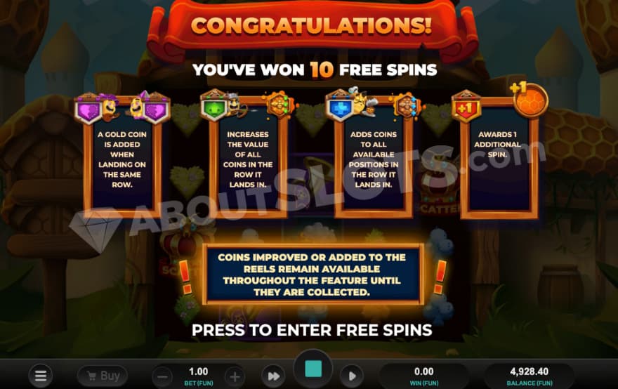 Intro screen to the bonus game.