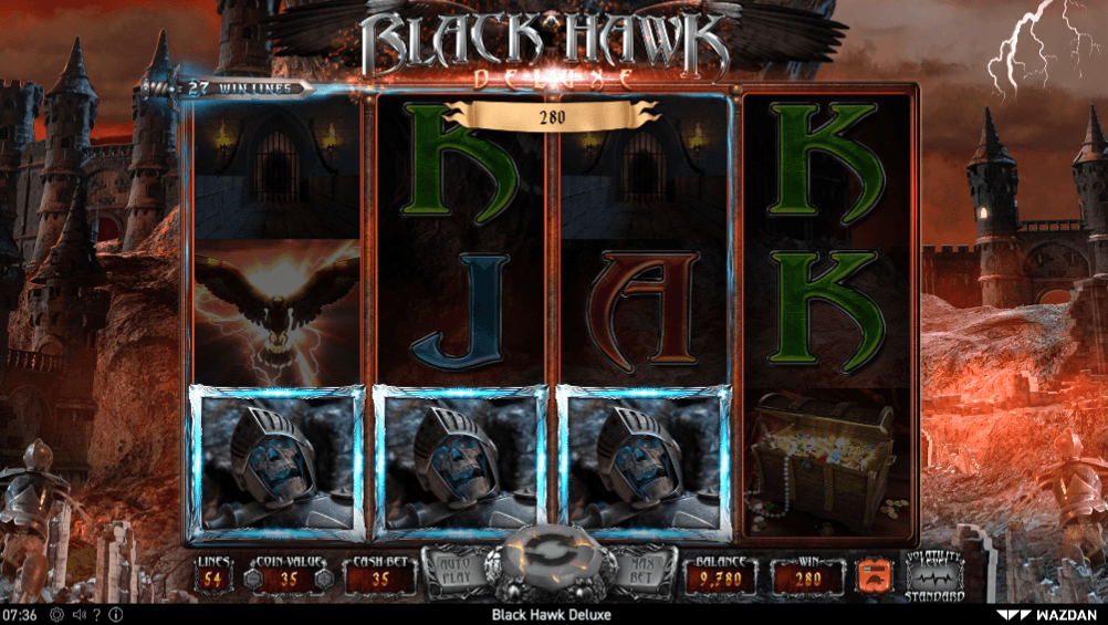 Black Hawk Deluxe slot gameplay