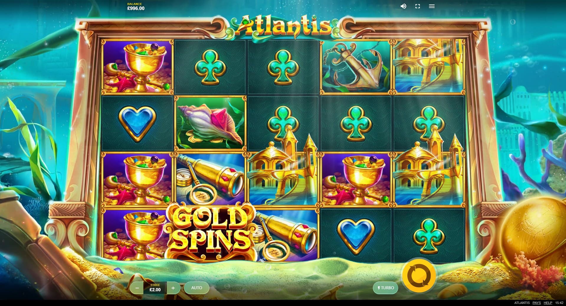 Atlantis Slot Gameplay