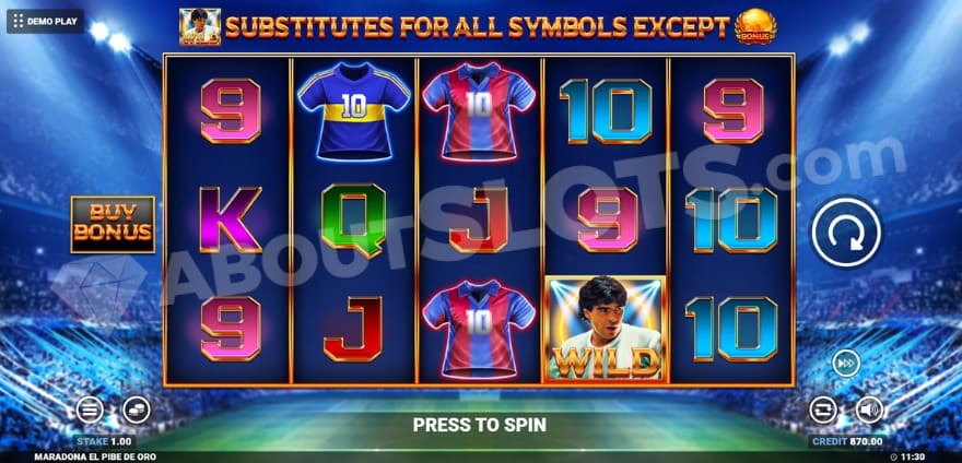 Base game where you can see a football arena in the background.