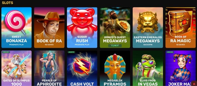 Some of the video slots games at 24Casi