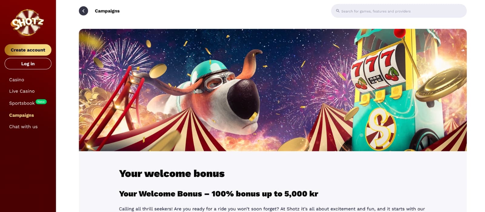 Overview of bonus options at Rabona Casino including terms and how to claim
