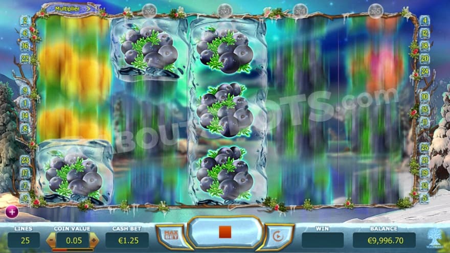 Freeze and Re-spin feature activated where winning symbols are locked.