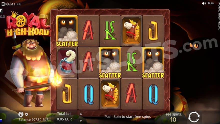 Free Spins in a night setting.