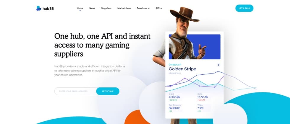 An image of Hub88's homepage