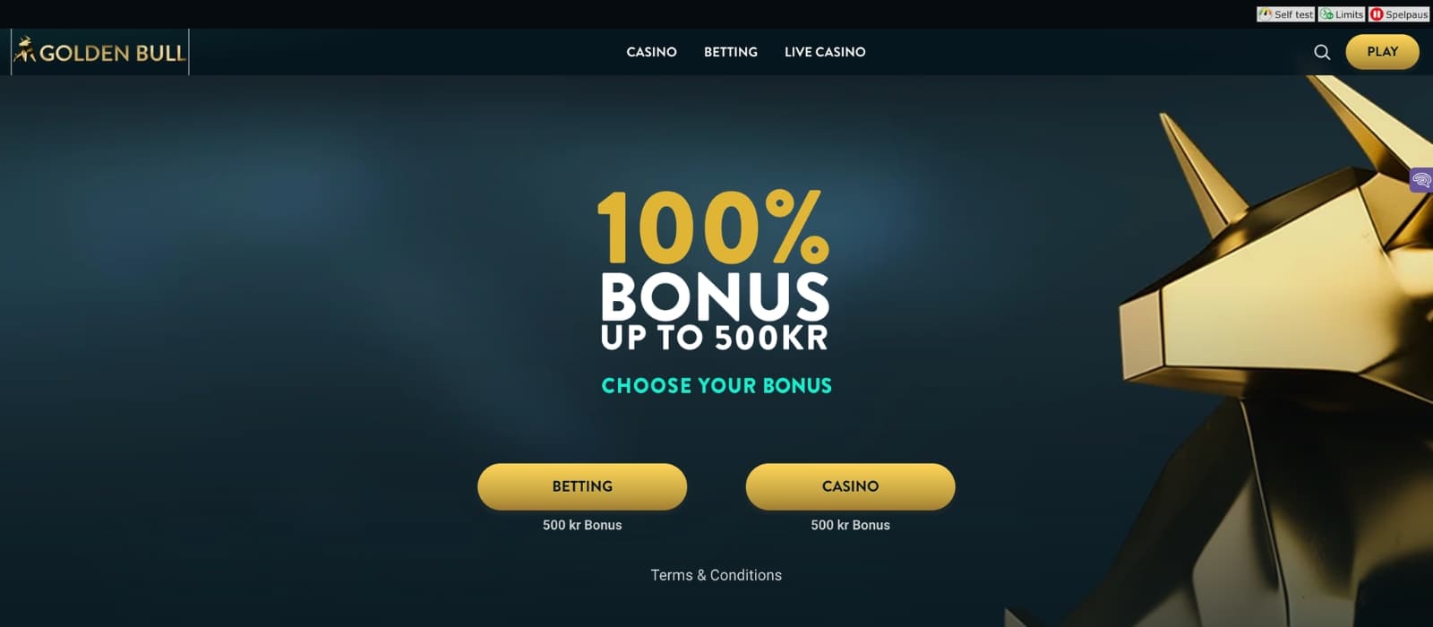 Overview of Golden Bull casino and betting offers