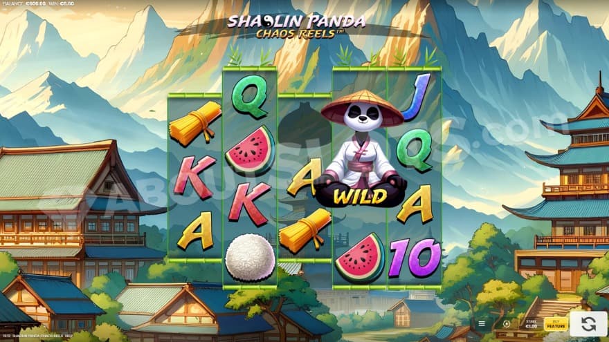 Wild Symbol on the fourth reel, depicting a panda.