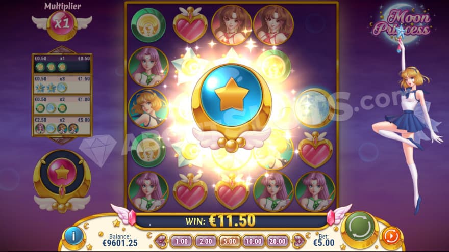 The Trinity Star is showing on the centre of the screen.