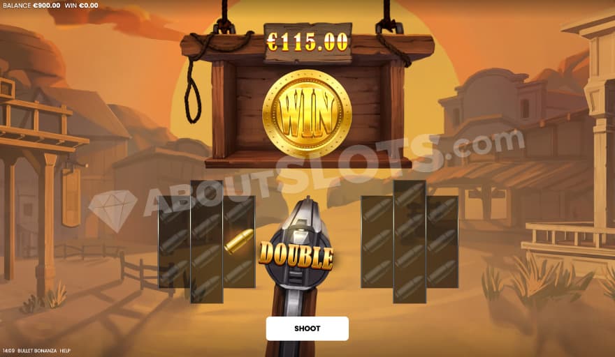 Bonus game with a Double shot.