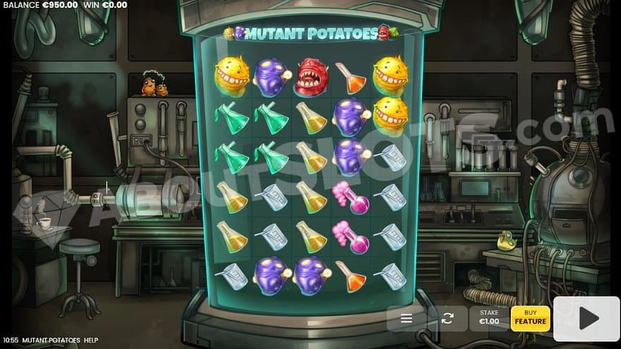 A casino slot in a water tank in a lab.