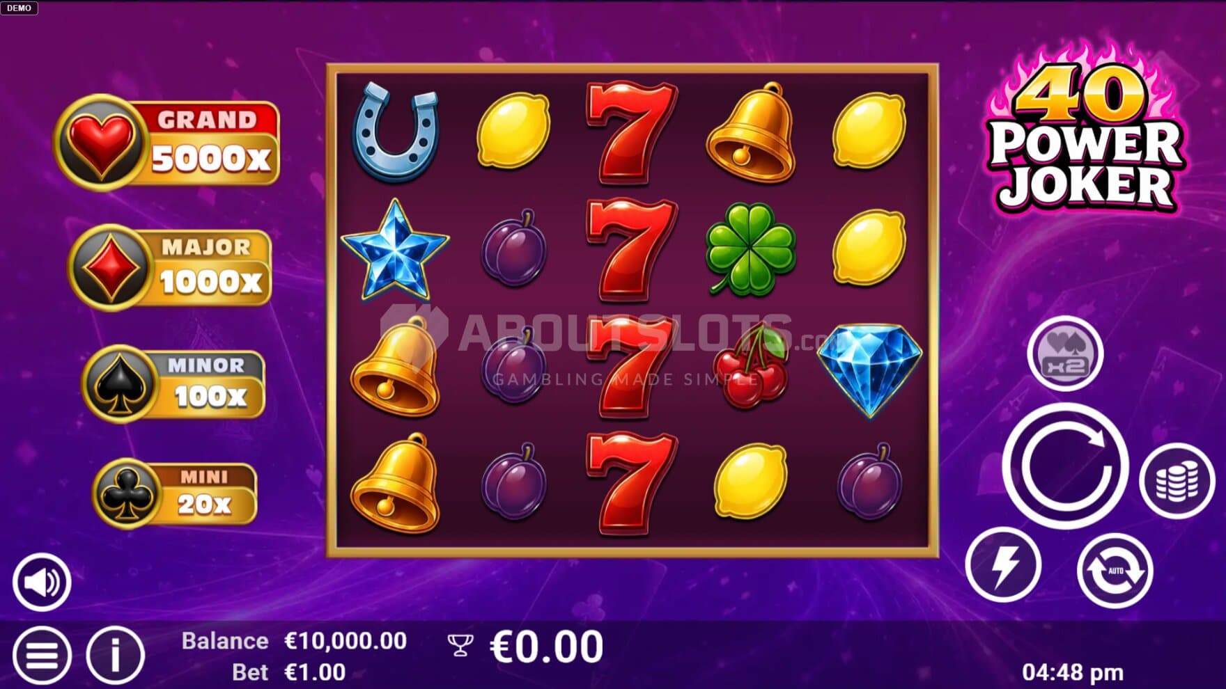 The base game is your average, run of the mill, Fruit slot
