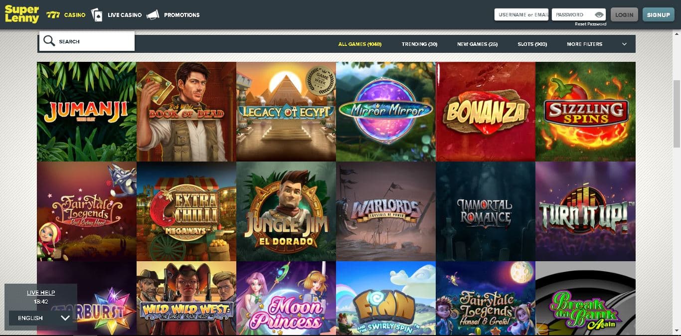 super lenny casino slots