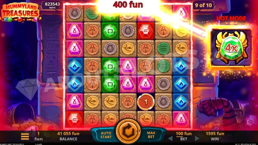 A screenshot from the Hot Mode Free Spins