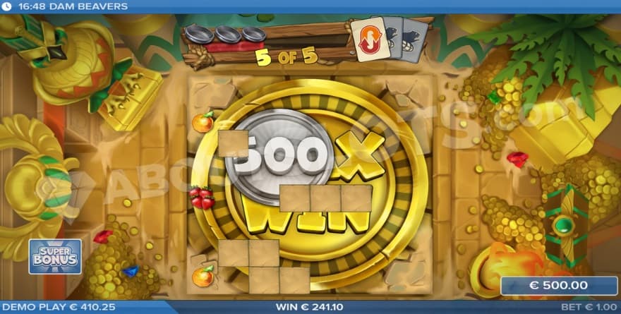 A screenshot of the max win coin in free spins