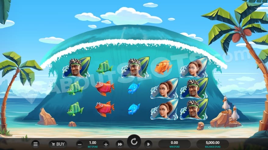 Base game where the grid consist of a big wave.