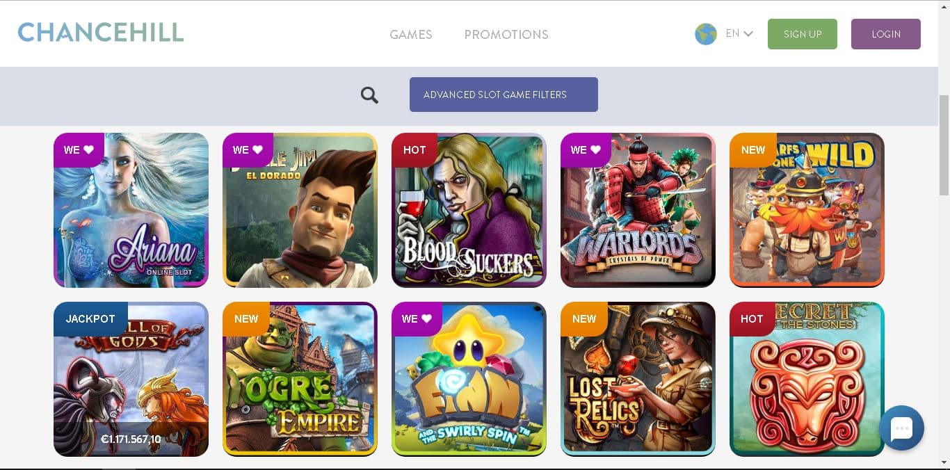 chancehill casino slots