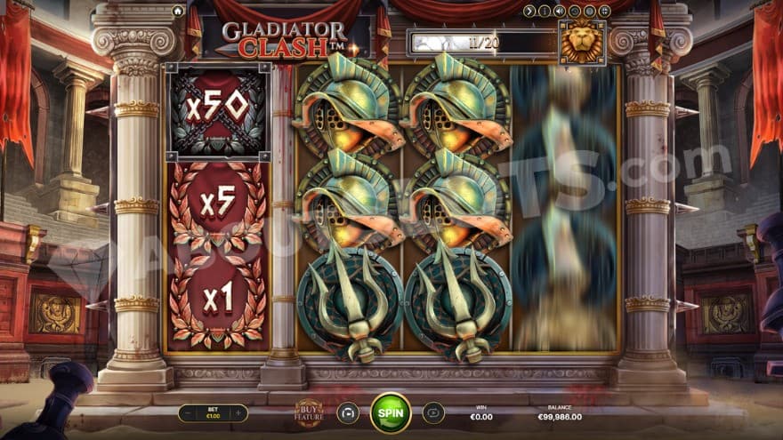 Reel Respin feature being active on the last reel.