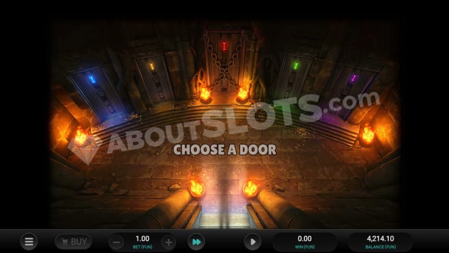 Five doors are shown with different bonus modes.