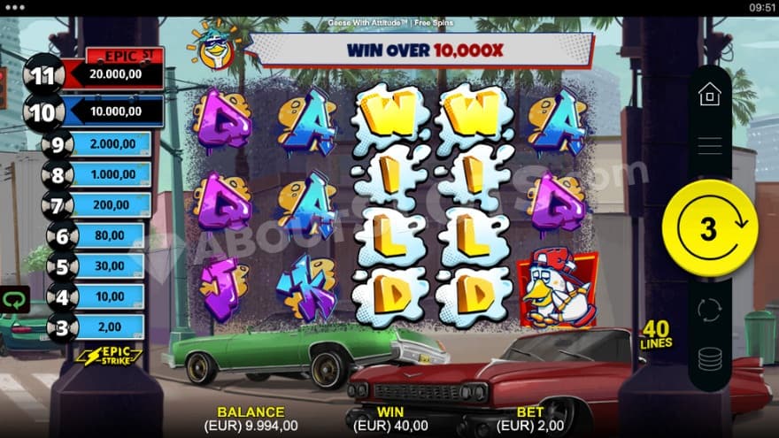 Notorious W.I.L.D with expanding wilds.