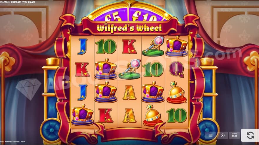 Base game where you can glimpse the wheel in the top.