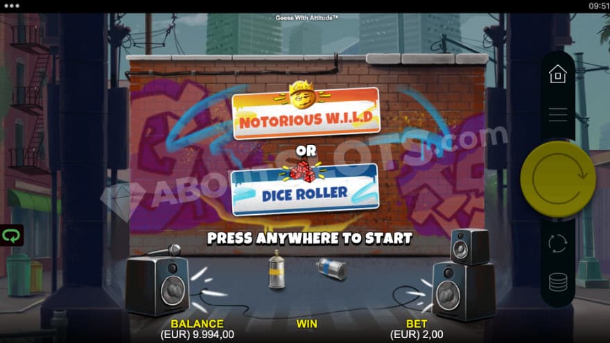 Bonus game intro with 2 different bonus games.