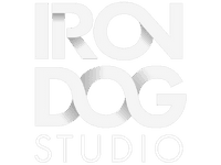 Iron Dog Studio Banner showing logo