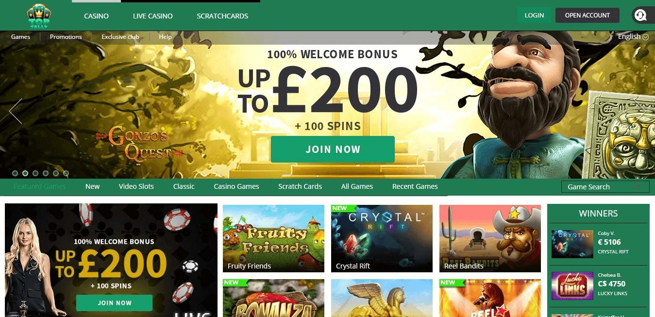 toptally casino bonus