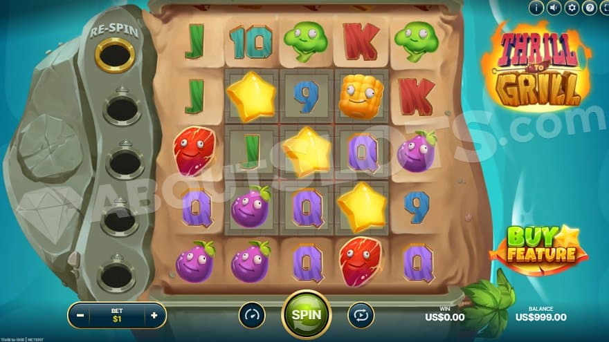 A casino slot with 5 reels containing 4 rows.