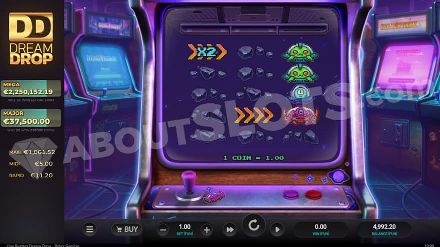 A casino slot looking like an arcade game. 