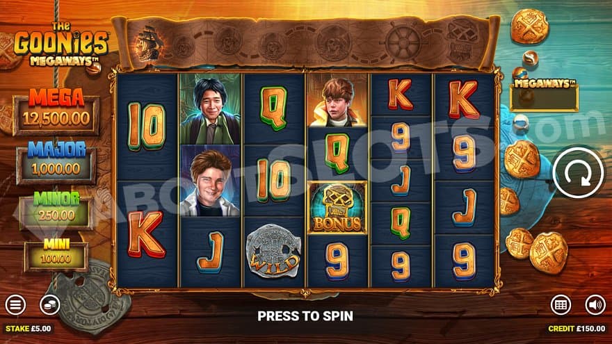 A casino slot on a treasure map. 