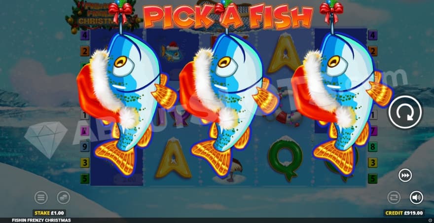 Three fishes hanging next to each other.
