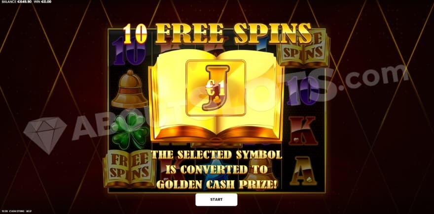 An image of the symbol selection screen