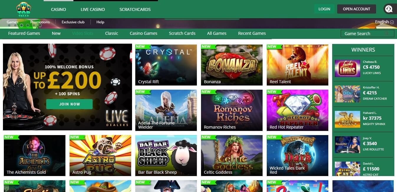 toptally casino slots