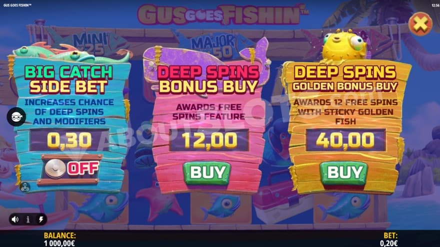 Bonus Buy feature with three options to choose from.