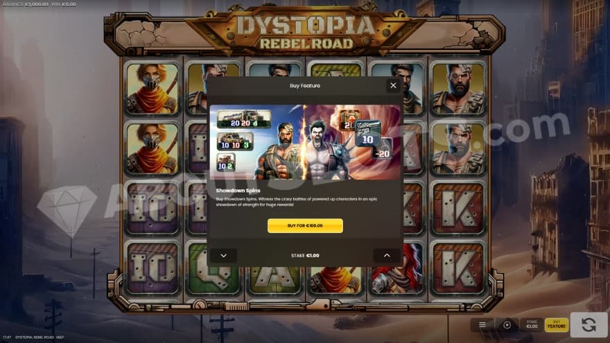 Bonus Buy feature with one option to choose from.