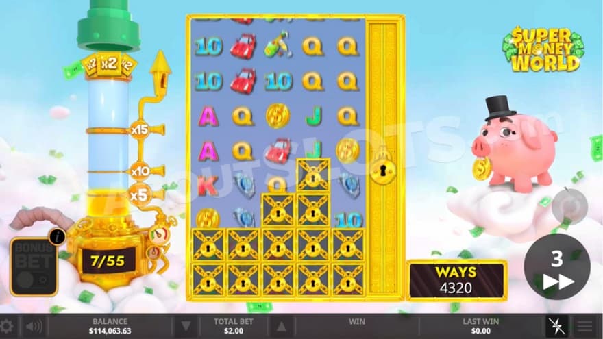 An image of the free spins feature 