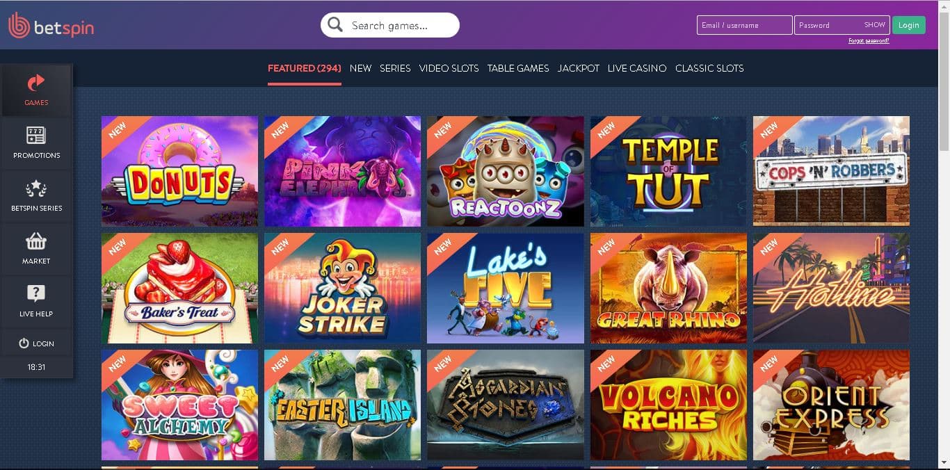 betspin casino slots