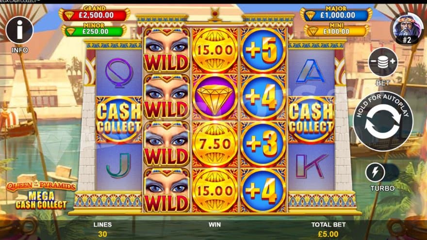 Base game where you can see wild symbols on the reels.