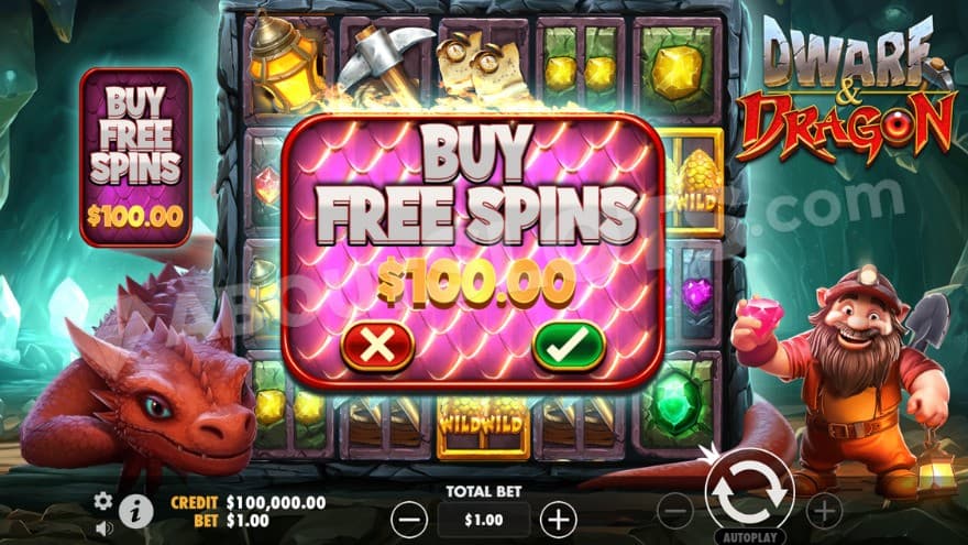 Bonus Buy feature with one option to choose from.