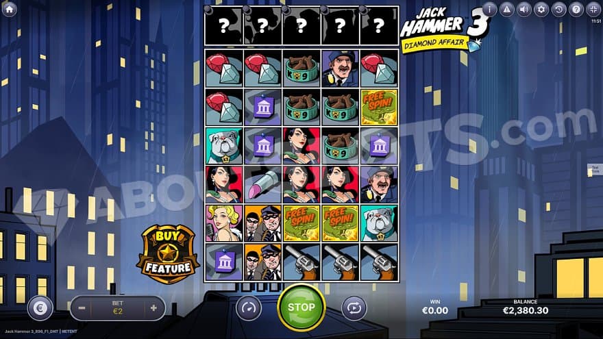 A casino slot in a big city. 