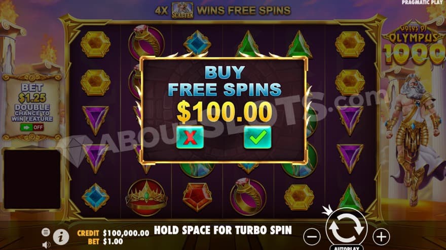 Bonus Buy feature with one option to choose from.