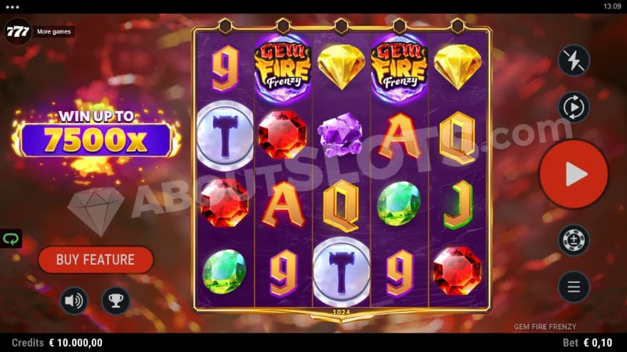 Base game with two wild and scatter symbols on the reels.
