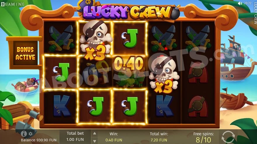 A Win with in the free spins with a 3X wild multiplier on the second reel.