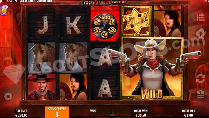 A colossal Wild Symbol on reels 4 and 5 in the Free Spins.
