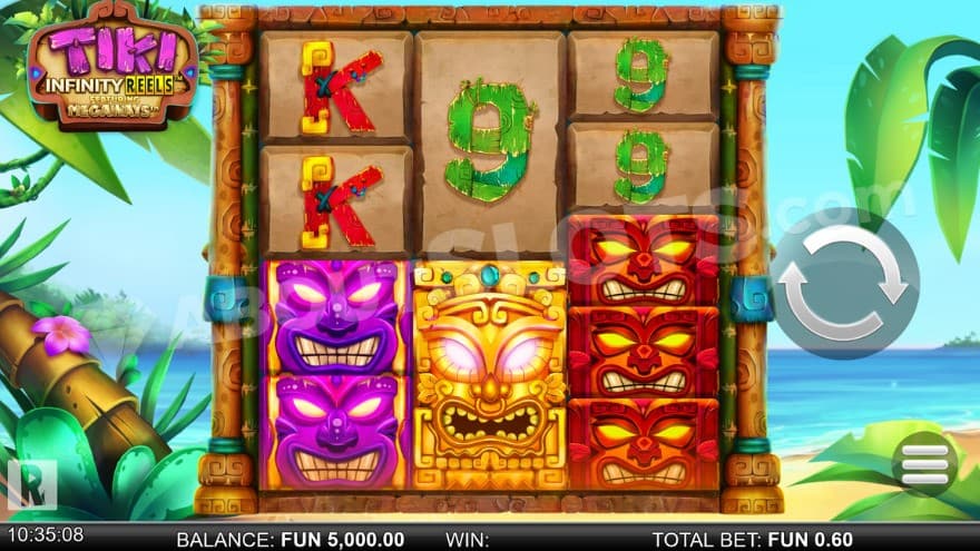 Base game with a tranquil beach in the background.