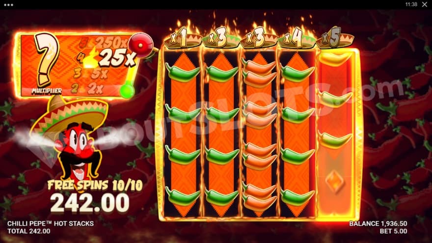 An image of the Extra Hot Free Spins with a red background