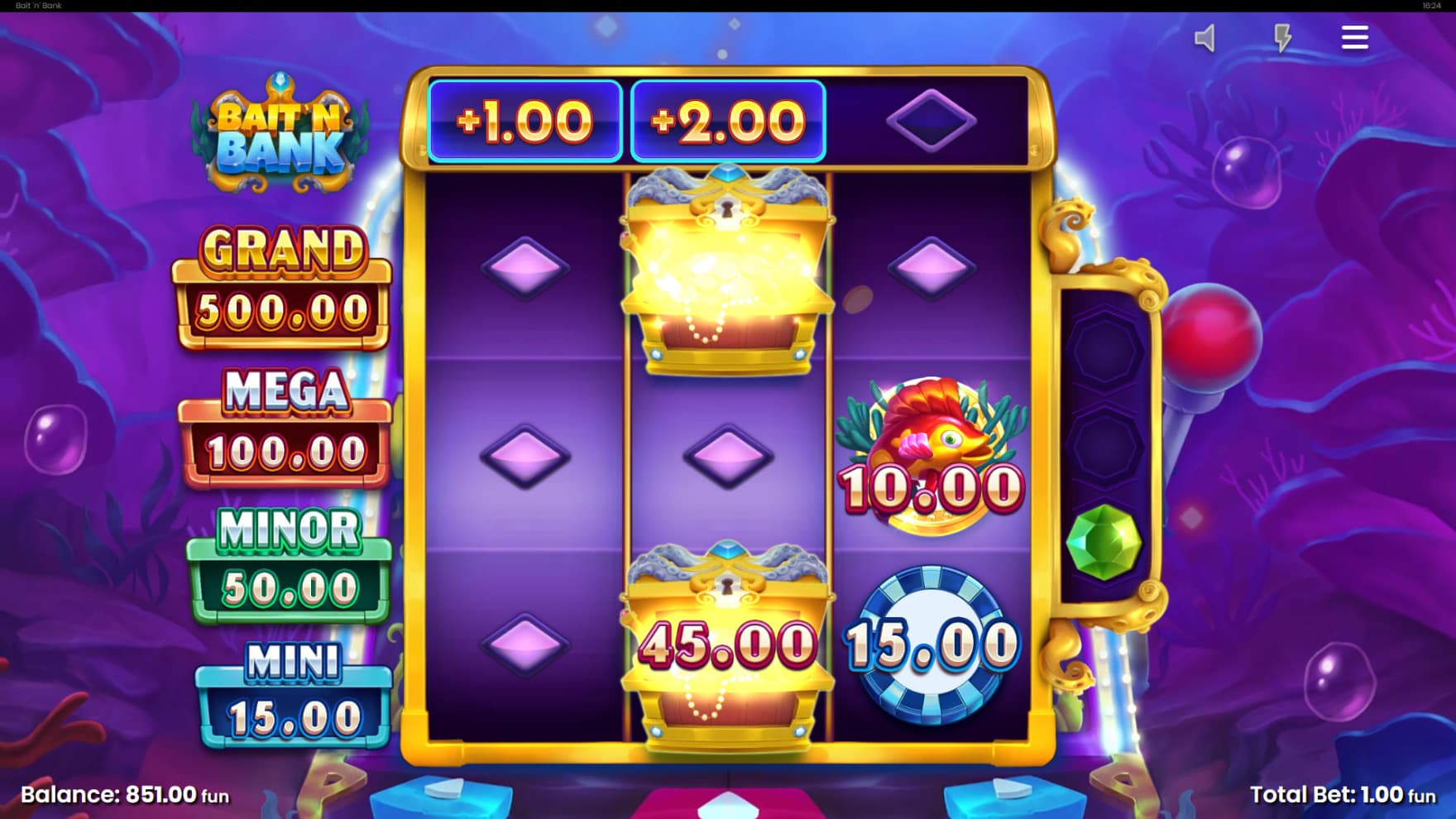 Respins come with empty symbols and Special Symbols to help you fill your chests of gold